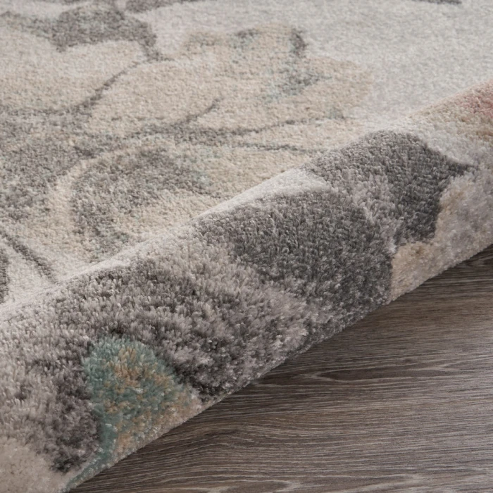 LR Home MEADOW 81541 White/ Gray 7'9" X 9'5 Rect. Rug