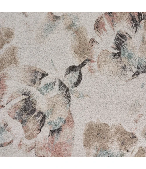 LR Home MEADOW 81546 White/ Light Blue 7'9" X 9'5 Rect. Rug