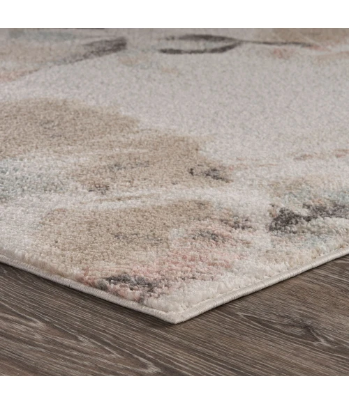 LR Home MEADOW 81546 White/ Light Blue 7'9" X 9'5 Rect. Rug