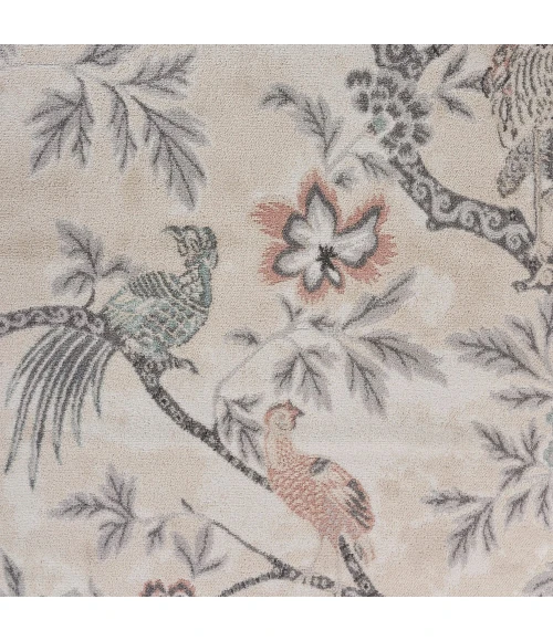 LR Home MEADOW 81547 White/ Ivory 5'2"X7'2 Rect. Rug