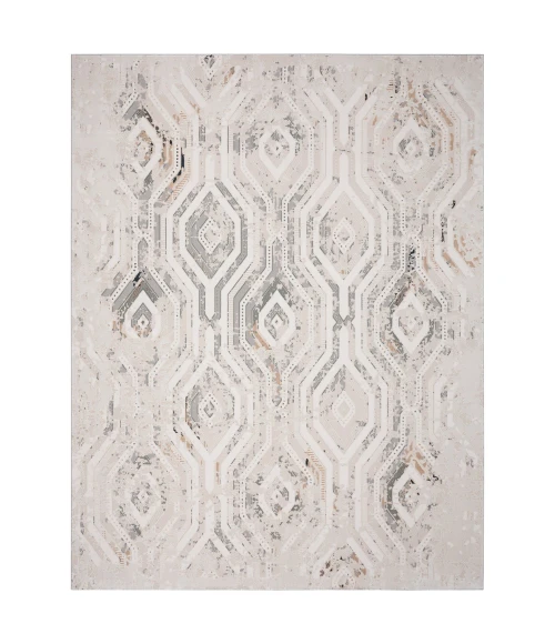 LR Home MICHELLE 81640 Coconut Milk/ Gray 5'3"X7'3 Rect. Rug