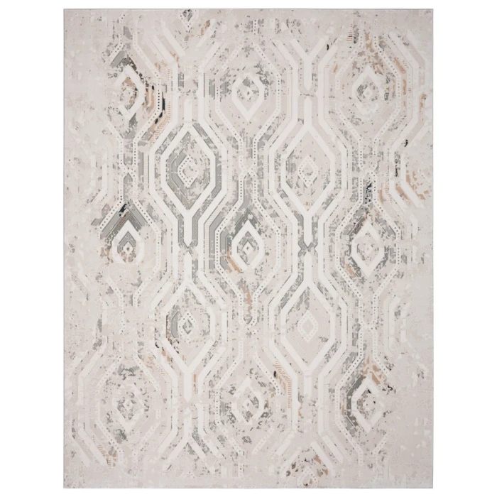 Rugs Town 81640 Coconut Milk/ Gray 5'3"X7'3 Rect. Rug