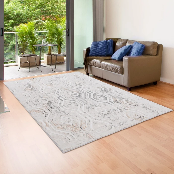 Rugs Town Cream MICHE 4ft. x 6ft. Rectangle Rug