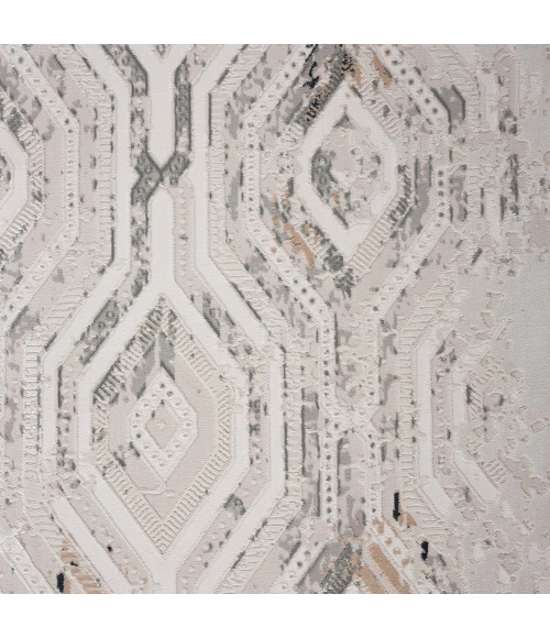 LR Home MICHELLE 81640 Coconut Milk/ Gray 5'3"X7'3 Rect. Rug