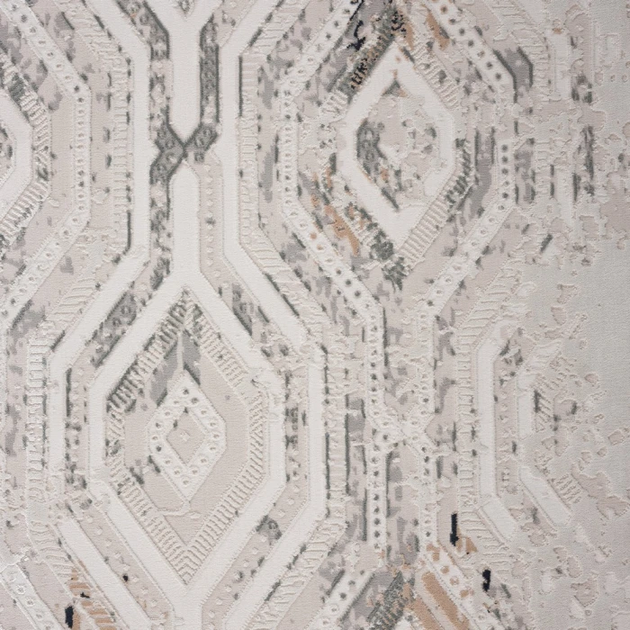 Rugs Town 81640 Coconut Milk/ Gray 5'3"X7'3 Rect. Rug