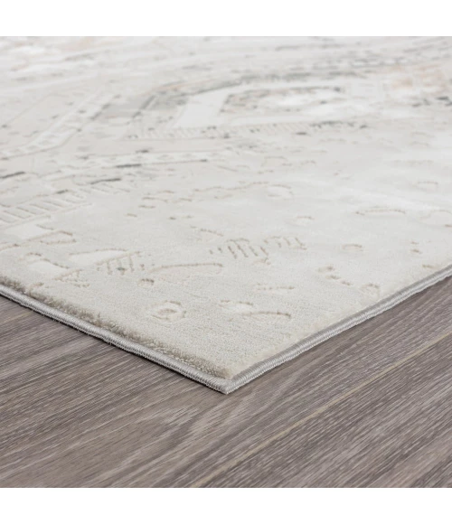LR Home MICHELLE 81640 Coconut Milk/ Gray 5'3"X7'3 Rect. Rug