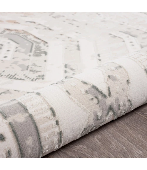 LR Home MICHELLE 81640 Coconut Milk/ Gray 5'3"X7'3 Rect. Rug