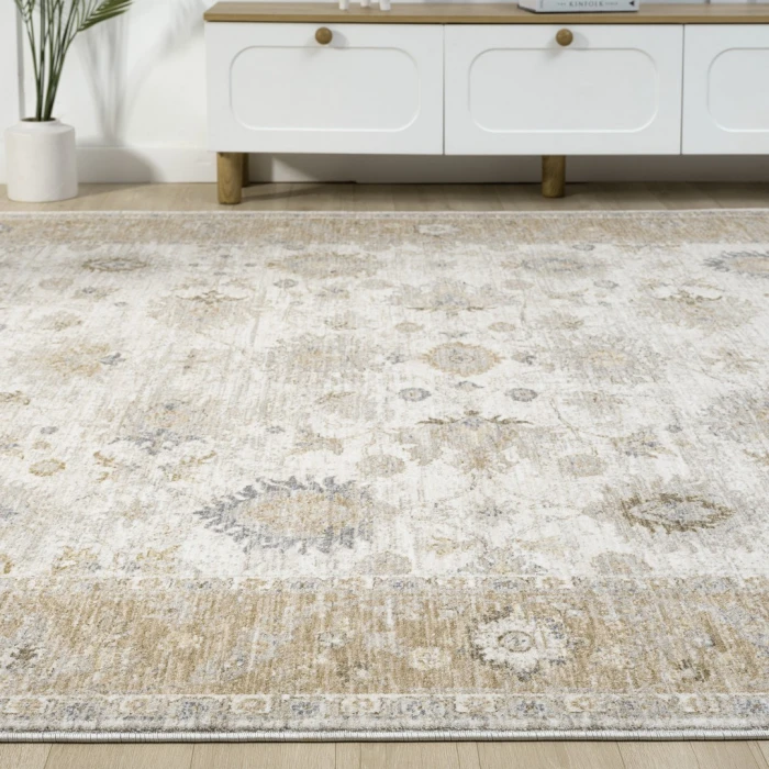 Rugs Town Cream MIRAN 2ft.7in. x 7ft.10in. Runner Rug