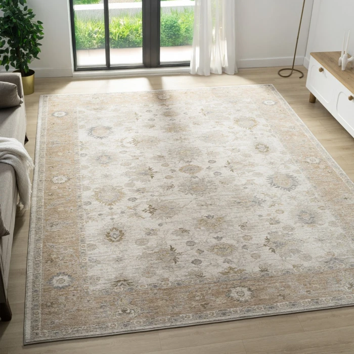 Rugs Town Cream Selina 4ft. x 6ft.6in. Rect. Rug
