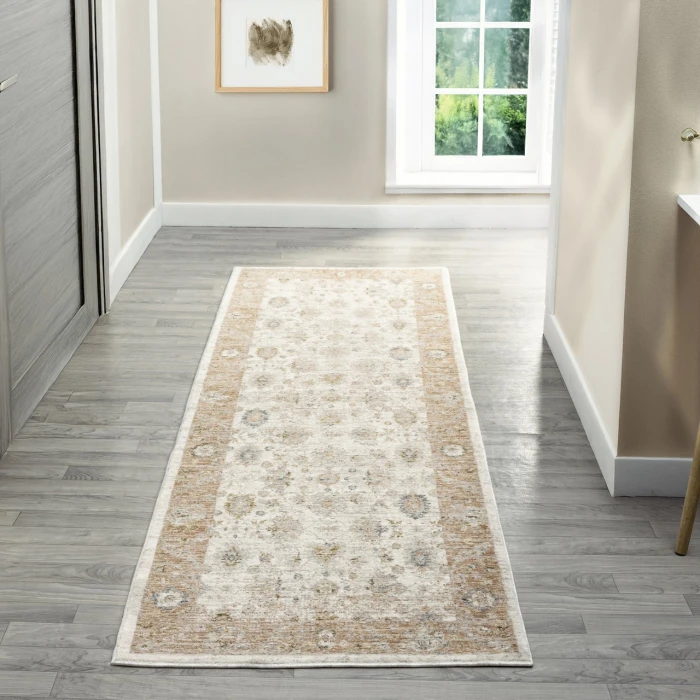 Rugs Town Cream MIRAN 2ft.7in. x 7ft.10in. Runner Rug