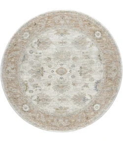 LR Home Miranda Cream MIRAN 6ft.6in. x 6ft.6in. Round Rug