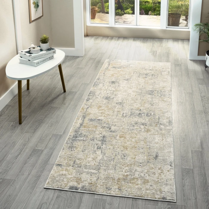 Rugs Town Ivory MIRAN 2ft.7in. x 7ft.10in. Runner Rug