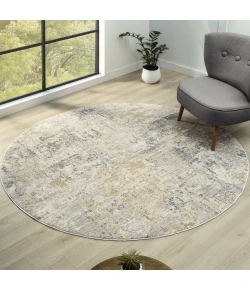 LR Home Miranda Ivory MIRAN 6ft.6in. x 6ft.6in. Round Rug