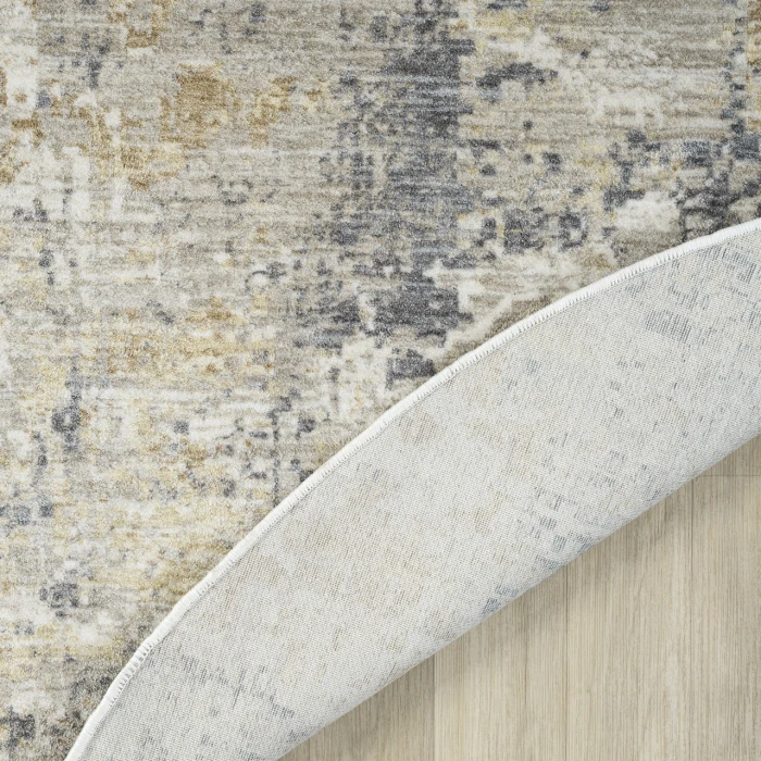 Rugs Town Ivory MIRAN 6ft.6in. x 6ft.6in. Round Rug