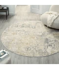 LR Home Miranda Ivory MIRAN 6ft.6in. x 6ft.6in. Round Rug