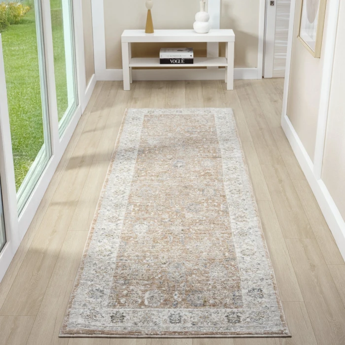 Rugs Town Tan MIRAN 2ft.7in. x 7ft.10in. Runner Rug