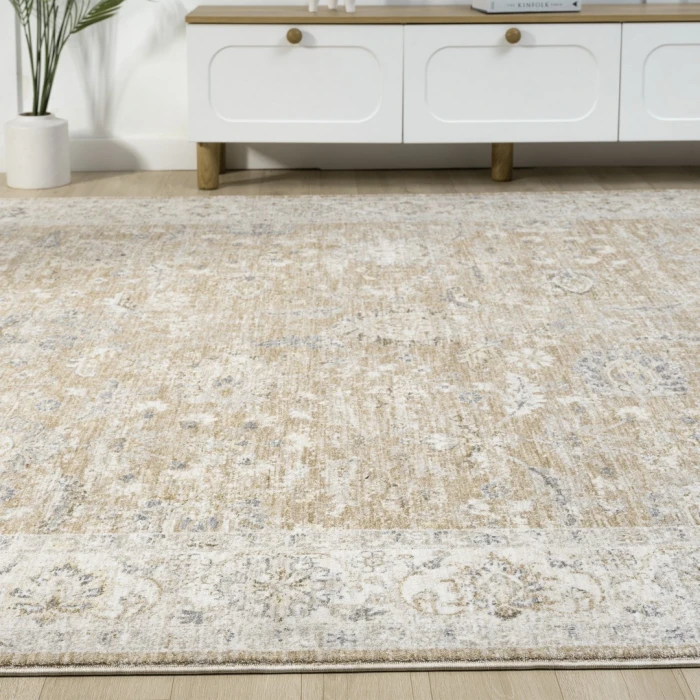 LR Home Miranda Tan Florita 4ft. x 6ft.6in. Rect. Rug