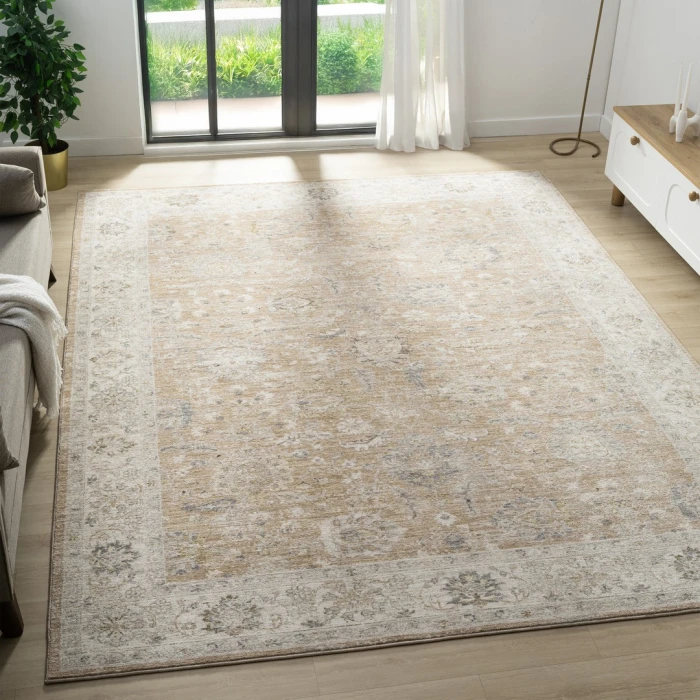 LR Home Miranda Tan Florita 4ft. x 6ft.6in. Rect. Rug