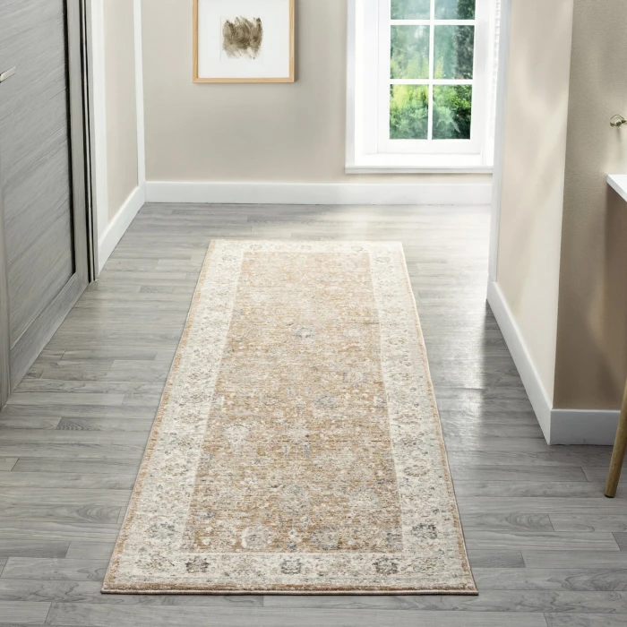 Rugs Town Tan MIRAN 2ft.7in. x 7ft.10in. Runner Rug