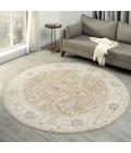 LR Home Miranda Tan MIRAN 6ft.6in. x 6ft.6in. Round Rug