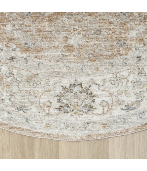 LR Home Miranda Tan MIRAN 6ft.6in. x 6ft.6in. Round Rug