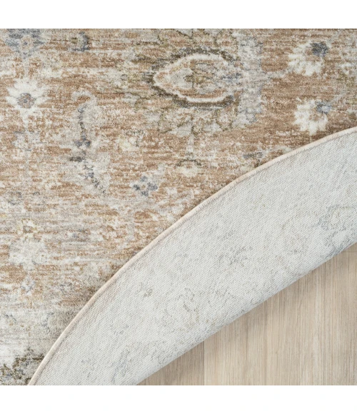 LR Home Miranda Tan MIRAN 6ft.6in. x 6ft.6in. Round Rug