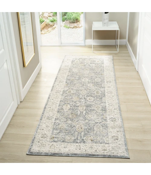 LR Home Miranda Blue MIRAN 2ft.7in. x 7ft.10in. Runner Rug