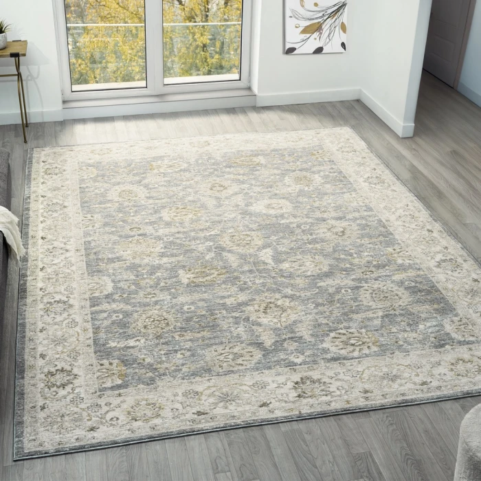 Rugs Town Blue Florita 4ft. x 6ft.6in. Rect. Rug