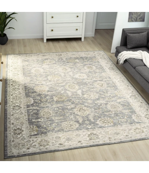 Rugs Town Miranda Blue Florita 4ft. x 6ft.6in. Rect. Rug