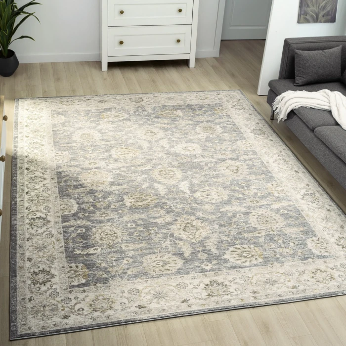 Rugs Town Blue Florita 4ft. x 6ft.6in. Rect. Rug