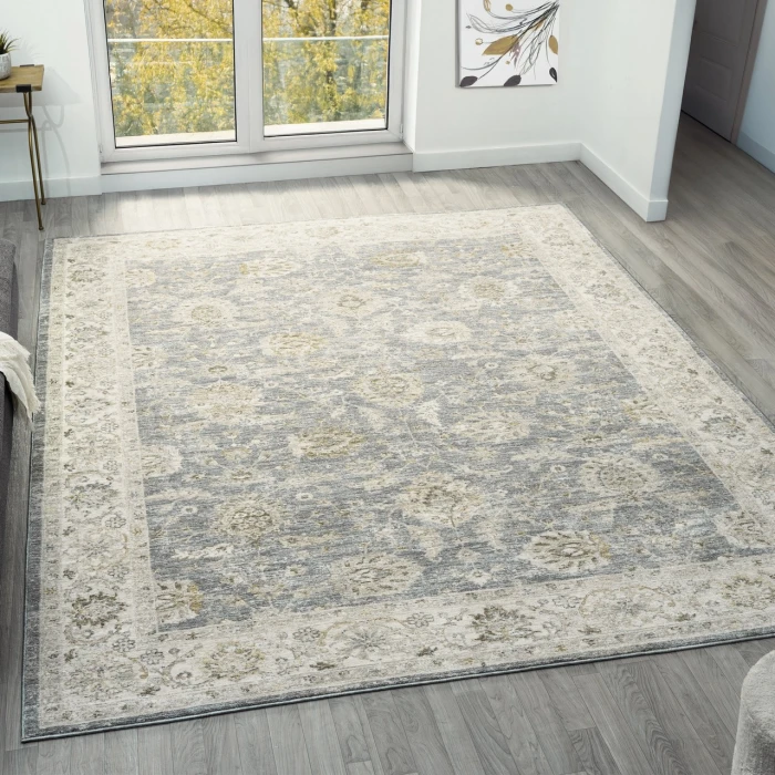 Rugs Town Blue MIRAN 6ft. x 9ft. Rectangle Rug