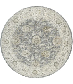 LR Home Miranda Blue MIRAN 6ft.6in. x 6ft.6in. Round Rug
