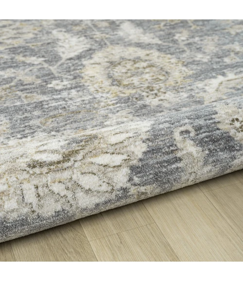 LR Home Miranda Blue MIRAN 6ft.6in. x 6ft.6in. Round Rug