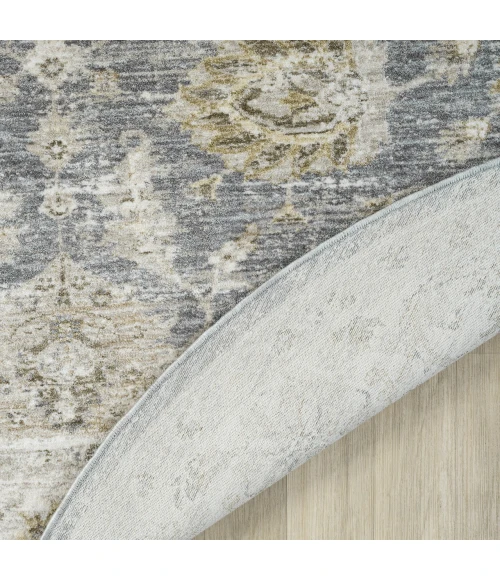 LR Home Miranda Blue MIRAN 6ft.6in. x 6ft.6in. Round Rug