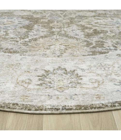 LR Home Miranda Green MIRAN 6ft.6in. x 6ft.6in. Round Rug
