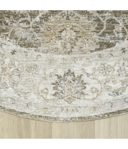 LR Home Miranda Green MIRAN 6ft.6in. x 6ft.6in. Round Rug