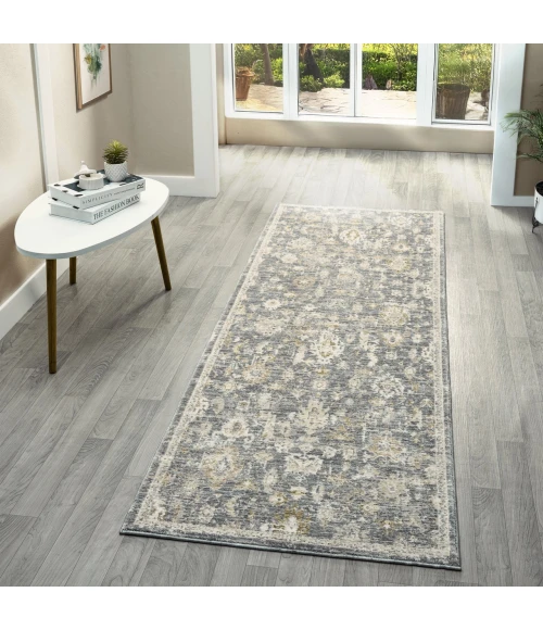 LR Home Miranda Blue MIRAN 2ft.7in. x 7ft.10in. Runner Rug