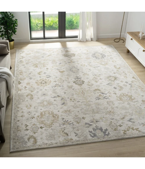 LR Home Miranda Cream MIRAN 6ft. x 9ft. Rectangle Rug