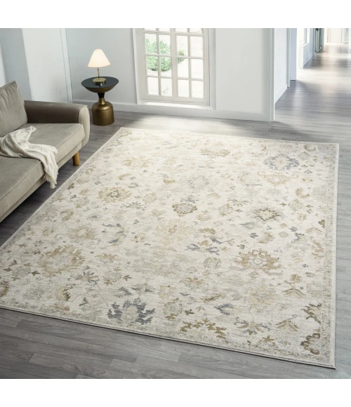 LR Home Miranda Cream MIRAN 6ft. x 9ft. Rectangle Rug