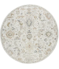 LR Home Miranda Cream MIRAN 6ft.6in. x 6ft.6in. Round Rug