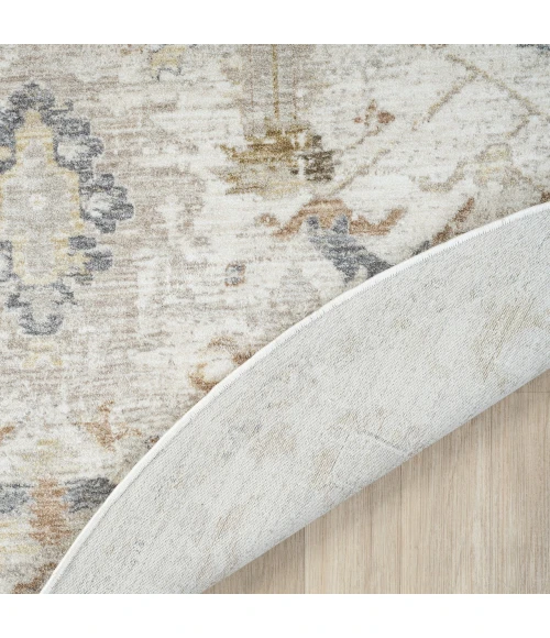 LR Home Miranda Cream MIRAN 6ft.6in. x 6ft.6in. Round Rug