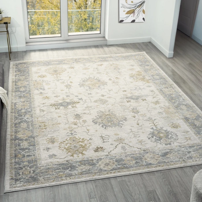 Rugs Town Ivory Fresnal 4ft. x 6ft.6in. Rect. Rug