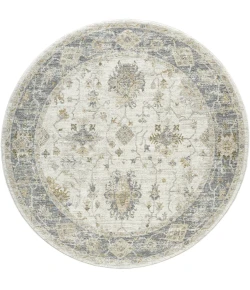 LR Home Miranda Ivory MIRAN 6ft.6in. x 6ft.6in. Round Rug