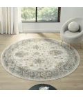 LR Home Miranda Ivory MIRAN 6ft.6in. x 6ft.6in. Round Rug