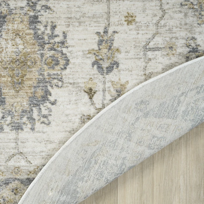Rugs Town Ivory MIRAN 6ft.6in. x 6ft.6in. Round Rug