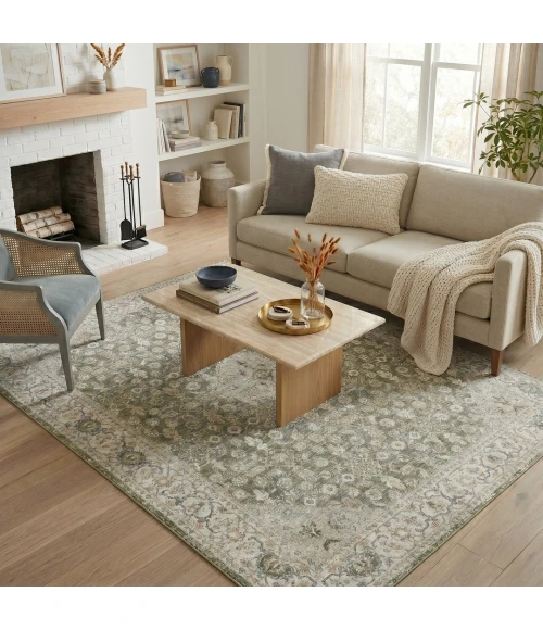Rugs Town Miranda Green Fresnal 10ft. x 14ft.1in. Rect. Rug