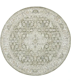 Rugs Town 83145 Green / Ivory 6ft.6in. Round Rug