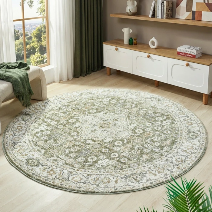 Rugs Town Green Fresnal 6ft.6in. Round Rug