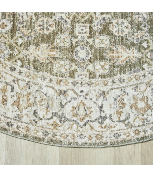 Rugs Town Miranda Green Fresnal 6ft.6in. Round Rug