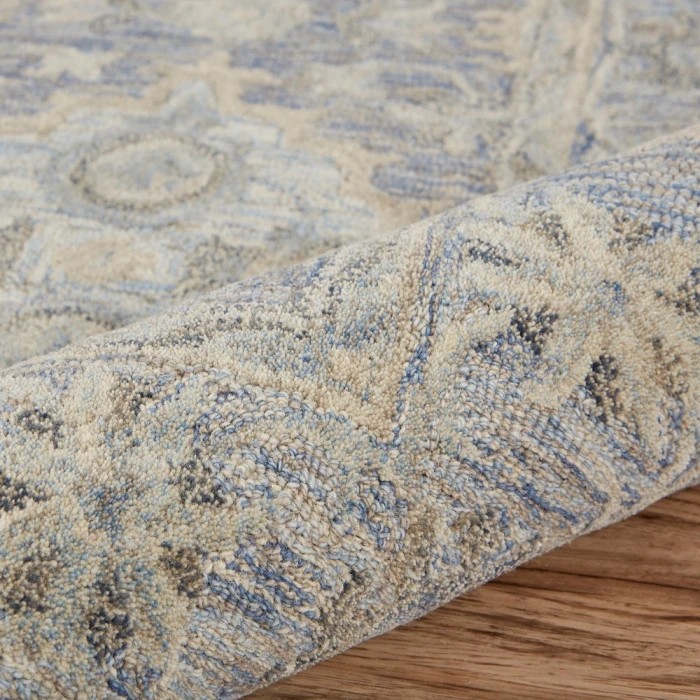 LR Home Modern Traditions 81285 Ice Blue 7'9" X 9'9 Rect. Rug